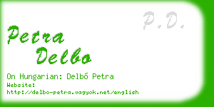 petra delbo business card